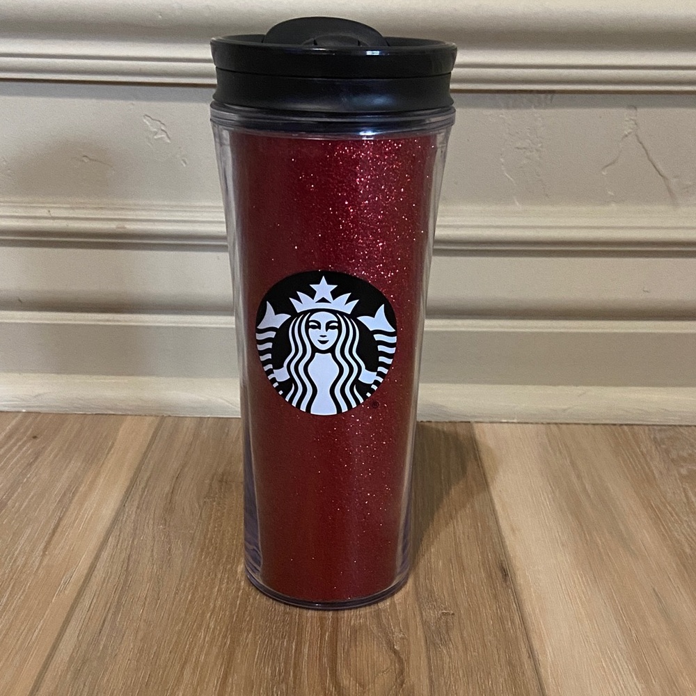 💙2/$5 NWOT Red Glitter Starbucks Cup